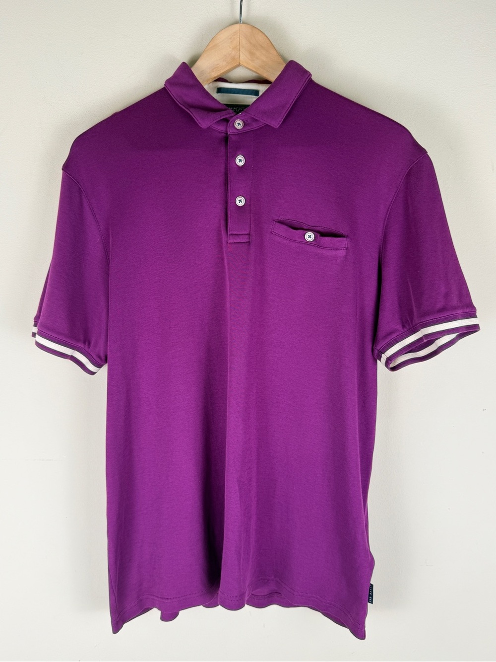 Ted Baker London Purple Polo 100% Cotton EUC Size 4 ( US size 10/L)